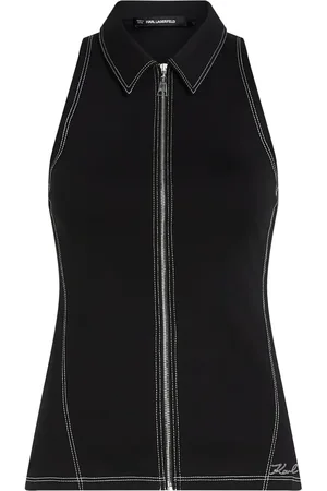 Karl Lagerfeld Mouwloze top met contrasterende stiksels