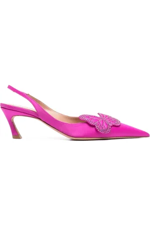 BLUMARINE 65 mm leren pumps met vlinderpatch