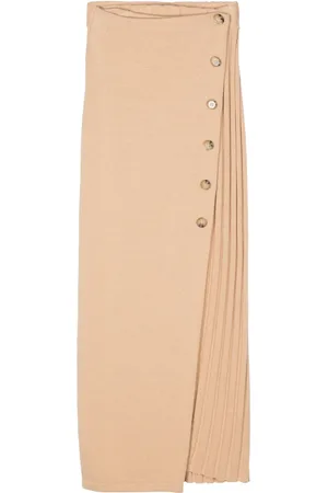 AERON Nougat gebreide rok