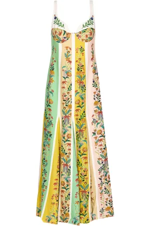 Farm Rio Floral Stripes maxi