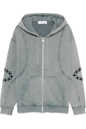 Etudes Hoodie met gerafelde afwerking