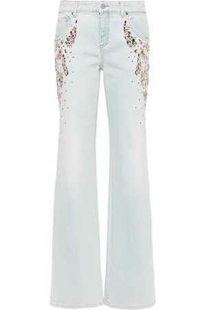 BLUMARINE Jeans verfraaid met kristallen