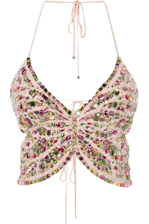 BLUMARINE Haltertop met stras