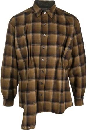 Maison Margiela X Pendleton asymmetrisch geruit wollen overhemd