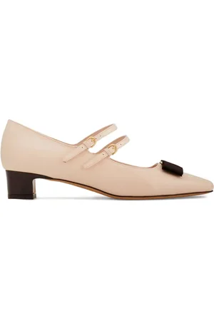 Salvatore Ferragamo Vara Bow pumps met blokhak en twee bandjes