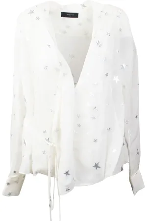 AMIRI Gewikkelde blouse met sterrenprint