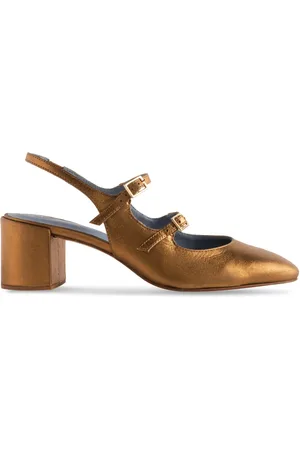Blue Bird Leren slingback pumps