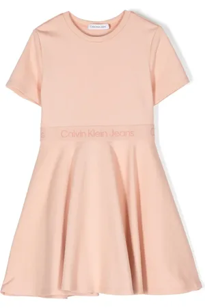 Calvin Klein Flared jurk met logoband