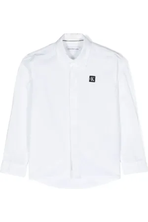 Calvin Klein Katoenen overhemd met logopatch