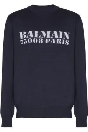 Balmain Trui met intarsia logo