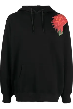 YOHJI YAMAMOTO Hoodie met bloemenprint