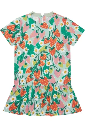 Stella McCartney Jurk met korte mouwen en aardbeienprint
