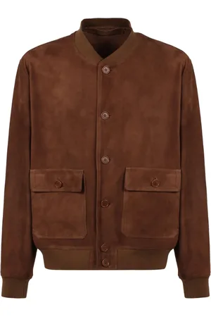 SALVATORE SANTORO Leren bomberjack