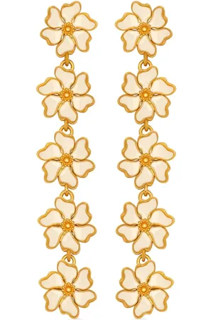 Oscar de la Renta Oorbellen met bloemendetail