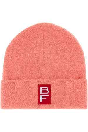 By Far Gebreide muts met logopatch
