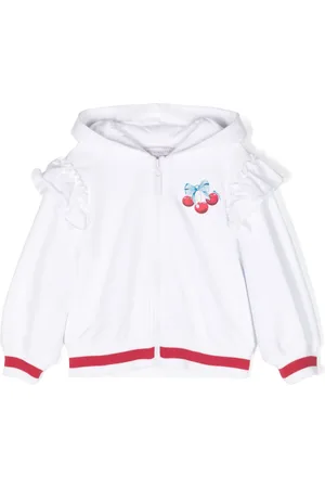 MONNALISA Hoodie met ruches van katoenblend