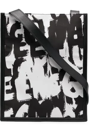 Alexander McQueen Schoudertas met graffitiprint