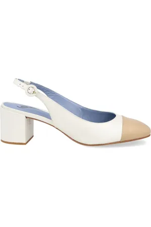 Blue Bird 60 mm leren slingback pumps