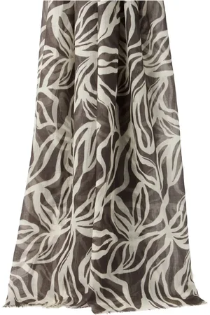 Brunello Cucinelli Sjaal met bloemenprint