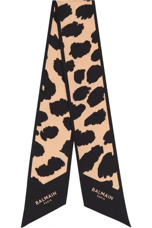 Balmain Zijden bandana met luipaardprint