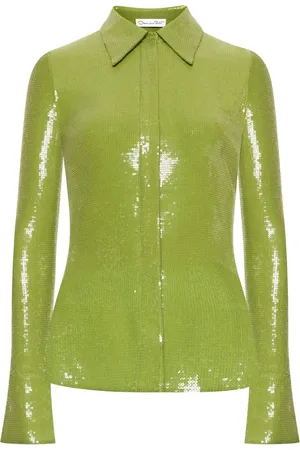 Oscar de la Renta Blouse met pailletten