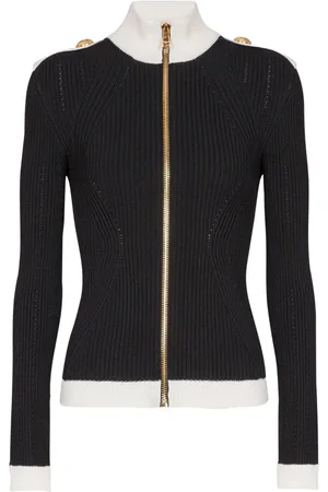 Balmain Ribgebreid vest