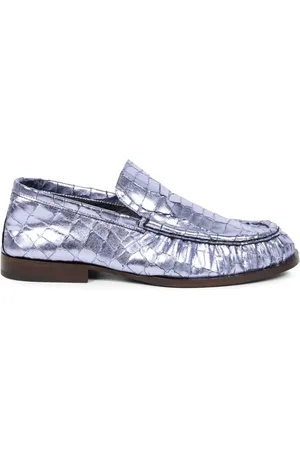 DRIES VAN NOTEN Metallic loafers