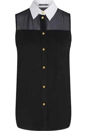 Karl Lagerfeld Blouse met popeline kraag