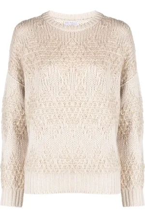 Brunello Cucinelli Trui met diamantpatroon