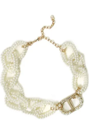 Twin-Set Oval T halsketting verfraaid met parel