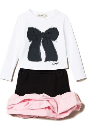 Twin-Set Katoenen top en rok met print
