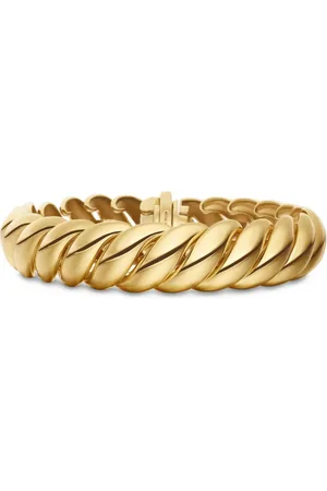 David Yurman 18kt geelgouden Sculpted Cable armband (14mm)