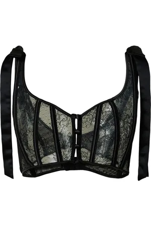 Twin-Set Satijnen bustier met kant