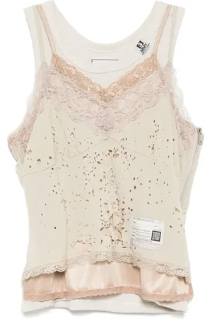 Maison Mihara Yasuhiro Tanktop met kant