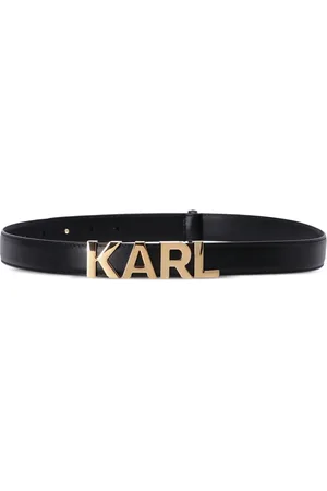 Karl Lagerfeld Leren riem met logogesp