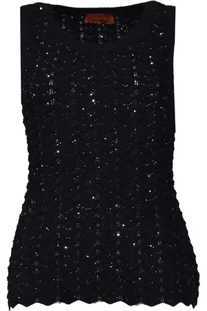 Missoni Tanktop verfraaid met pailletten