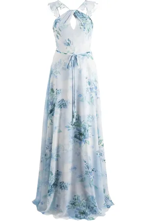 Marchesa Notte Avondjurk met bloemenprint