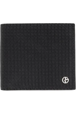 Giorgio Armani Leren portemonnee met reliëf