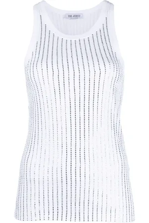 The Attico Tanktop versierd met stras