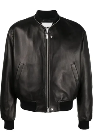 Jil Sander Leren bomberjack