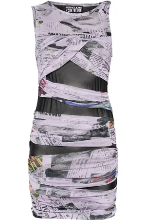 VERSACE Asymmetrisch gedrapeerde jurk