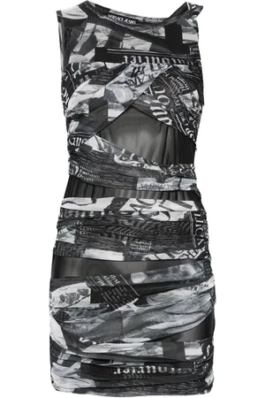 VERSACE Asymmetrisch gedrapeerde jurk
