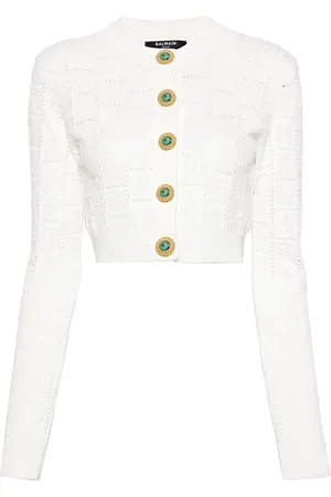 Balmain Gebreid vest met monogram