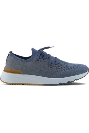 Brunello Cucinelli Sneakers met mesh vlak