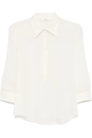 Glanshirt Ramie poloshirt