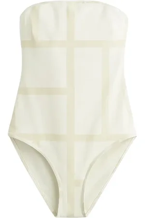 Totême Strapless badpak met monogram