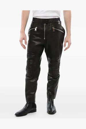 Balmain Leren bikerbroek