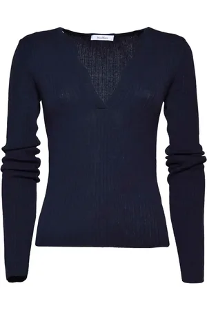Max Mara Ribgebreide top