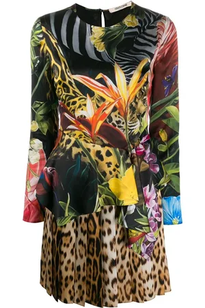 Roberto Cavalli Jurk met Paradise Found print