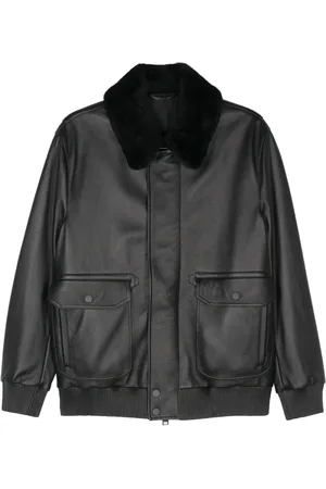 BRIONI Leren bomberjack